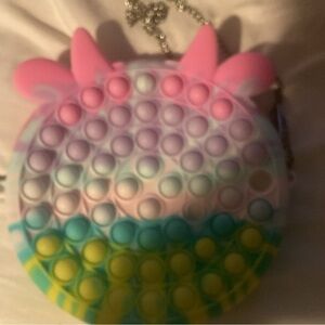 Unicorn Pop It Bag for Kids - Pink, Blue, Yellow